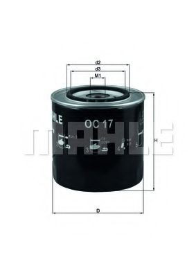 OC17 Mahle Original Filtro aceite